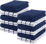 Utopia Towels -12 Kitchen Towels Set - 38 x 64 cm - 100% Ring Spun Cotton Super Soft and Absorbent Dish Towels, Tea Towels and Bar Towels (Navy)