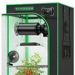 VIVOSUN GIY Plus Smart Grow Tent Kit, 2x2ft 1-Plant System, WiFi-Integrated Automatic Grow System with 2000D Mylar Grow Tent, Full-Spectrum Programmable Grow Light, Enhanced Ventilation & Circulation