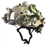 Lightweight Fast PJ Tactical Helmet Military Gear Combat Fast Helmet with Mesh Camo Camouflage Tactical Helmet Cover (TAN and Camo Helmet Cover)