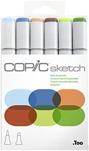 Copic Sketch, Alcohol-based Markers, 6pc Set, Earth Essential