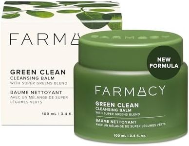 Farmacy Makeup Remover Cleansing Balm - Green Clean Waterproof Makeup Remover + Oil Based Cleanser - Newly Formulated Double Cleanser with Plant Based Waxes + Upcycled Moringa (100ml)