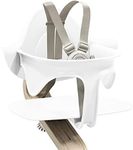 Stokke Nomi Baby Set, White - Provides Side & Back Support While Baby Learns to Sit - Includes Removable Harness for Ages 6-36 Months - Compatible with All Nomi Chairs