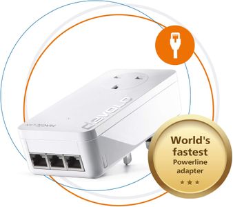 devolo Magic 2-2400 LAN Triple Powerline Adapter – 3x Gigabit Ports, 2400 Mbps