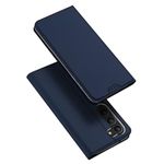 ConnectPoint Hard Flip Cover for Samsung Galaxy S23 5G, Leather Wallet Book Flip Folio Stand View Cover with Card Slots and Magnetic Closure for Samsung Galaxy S23 5G - Blue