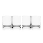 Mikasa Lana Whiskey Rocks Double Old Fashion Glasses, Set of 4, 17 Ounce, Clear