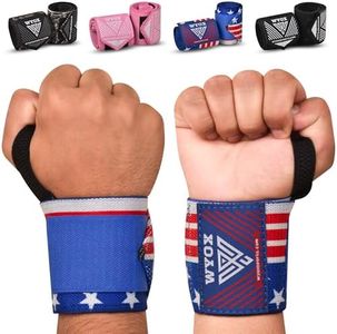 WYOX 18" Wrist Wraps for Lifting | Thumb Loop Wrist Wraps for Powerlifting, Bench Press & Weightlifting | Wrist Support Braces for Men & Women | Gym Workout Bands for Stability & Muscle Protection