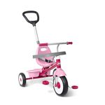 Radio Flyer 3-in-1 Stroll 'N Trike, Pink Toddler Trike For 1.5-5 Years Old