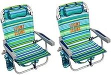 Tommy Bahama Backpack Beach Chair 2 Pack Aluminum (Tropical Sunset)