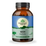 ORGANIC INDIA Neem Ayurvedic Capsules || Blood Purifier Anti Acne || Anti Bacterial & Fungal infections || Skin Wellness || Chronic UTI - 180 N Veg Capsules