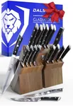 DALSTRONG Knife Set Block - Gladiator Series Elite - German HC Steel - Wood Stand - NSF Certified