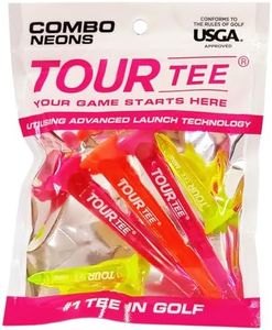 Tour Tee Combo NEONS Pink T-490 (580) Golf Tees (Pack of 5)