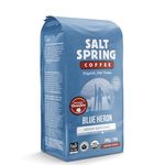 Salt Spring Coffee - Blue Heron Ground Coffee, Organic Fair Trade Coffee, Proudly Canadian (Medium Dark Roast, 284g)