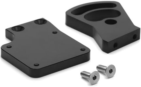 Aluminum Upgraded Motor Mount for Traxxas Revo 2.5, Revo 3.3, E-Revo Brushless Conversion Motor Holder RC Car Motor Base Seat Upgraded Parts (Black)