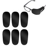 LUTER 6pcs Eye Patches for Glasses, Reusable Non-Woven Fabric Eye Patch to Cover Left Right Eye Improve Vision for Kids' & Adults' Lazy Eye Amblyopia Strabismus (Black, Medium)