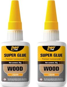 Wood Super Glue Liquid, Clear Instant Cyanoacrylate Adhesive for Wood Crafts Repair Woodworking, All Purpose CA Glue for Shoe Ceramic Plastic Leather Glass Model Metal Pottery Aquarium Porcelain Stone