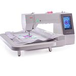 Janome 550e Embroidery Machine With USB input - Full Color LCD Touch-Screen - Full Spectrum LED Lights - 4 Hoops including Extra large 7.9" x 14.2" Embroidery Hoop