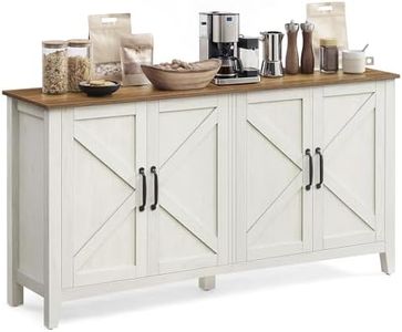 VASAGLE Buffet Cabinet, Coffee Bar, Adjustable Shelf