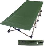 REDCAMP Oversized Camping cots for Adults 500lbs,33'' Extra Wide Tall Sleeping Cots Heavy Duty, XL Cots Portable for Outdoor Indoor Office, Green