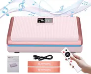 HOTWAVE Vibration Plate Exercise Machine with Bluetooth&LED Lights for Lymphatic Drainage, Power Vibrating Plates Platform for Weight Loss - Whole Body Shaker Vibration Plate Machine Home Gym