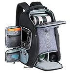 Camera Backpack Waterproof Camera Bag Photography Bag with Tripod Strap and Rain Cover Large Capacity Rucksack for DSLR Camera, Speedlite Flash, Camera Tripod, Laptops, Lens and Accessories