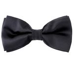 Kajeer Kids Boys Silk Bow Ties - Adjustable Bowtie for Baby Toddler Gifts (Black