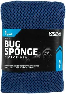 VIKING Mesh Bug Sponge, Car Wash Sponge for Cleaning Bugs and Tar, Colors Vary, 4 inch by 6 inch, 1 Pack