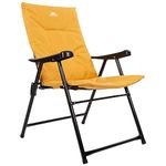 Trespass Folding Deck Chair Padded Camping Garden Fishing Steel Frame Foam Padded Seat Folding Chair Garden Chair 93x60x60cm Paddy