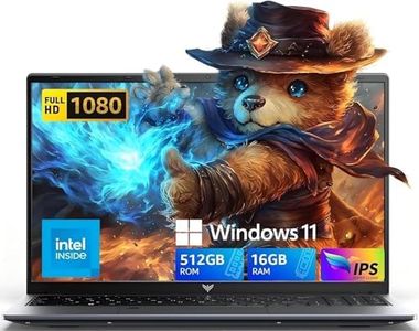15.6" Laptop Computer with Processor(Up to 3.6GHz), 16GB RAM 512GB SSD Laptop, Windows 11 Pro Traditional Laptops with FHD Screen, Webcam, Light&Thin, HDMI, Type-C, USB3.2