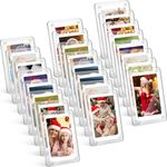 Remerry 24 Pcs Acrylic Magnetic Photo Frame Mini Picture Frame Double Sided Clear Fridge Magnetic Photo Display Frame for Film Photos Cards Stamp Gift for Family Friend Christmas (2.36 x 3.5 Inch)