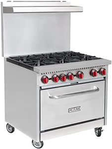 MoTak 36" 6 Burner Gas Range w/Standard Oven
