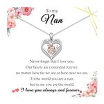 Shuxin Nan Gifts from Grandchildren, Heart Pendant Nan Necklace for Women Jewellery Gifts for Nan Grandma Nana Nanny Granny, Christmas Birthday Mothers Day Present