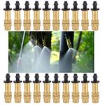 DIY Crafts 360°Brass Mist Misting Nozzles Sprinkler For Water Cooling System Nozzle Outdoor Garden Patio Greenhouse Plant Sprays Hose Watering (Only Brass Mist Nozzles Nozzles) (10x, Brass Mist Nozzles)