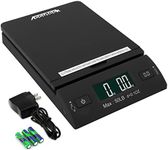 Accuteck 50 lb All-in-One Black Digital Shipping Postal Scale with Adapter (W-8250-50B)