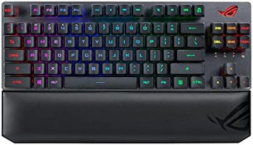ASUS ROG Strix Scope RX TKL Wireless Deluxe, Tastiera Meccanica, Switch Ottico Meccanici ROG RX Rossi, Porta USB, Tasto CTRL Allargato, Tasto Stealth, Poggiapolsi, Layout Italia, Nero