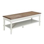 Convenience Concepts French Country Coffee Table, Driftwood/White