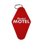 FRESHe Rosebud Motel Vintage Keychain - Decorative Red Key Tag, Red, 2" x 1"