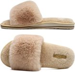 COFACE Womens Slides Fuzzy House Sl