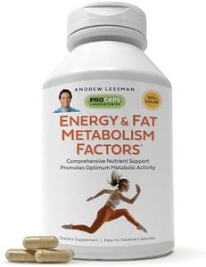 Andrew Lessman Energy & Fat Metabolism Factors 60 Capsules - Promotes Optimum Fat Burning and Energy Metabolism, with Carnitine, Green Tea, Guarana, Ginseng, B-Complex. Easy to Swallow Capsules