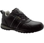 New Mens Leather Safety Composite Toe Cap Work Boots Ladies Shoes Trainers Sizes (8 UK) Black