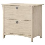 Bush Furniture SAF132AW-03 Salinas Lateral File Cabinet in Antique White