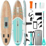 Niphean Inflatable Stand Up Paddle Board with SUP Accessories, 10'6'' All-Round Inflatable SUP, Anti-Slip EVA Deck, Inflatable Paddle Board for Adults & Youth