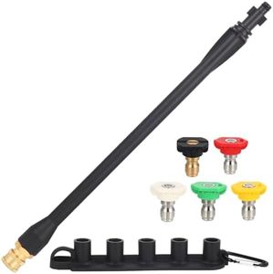 GGTE Pressure Washer Extension Wand for Ryobi, Portland, Husky Gun Electric Pressure Washer Wand With 5 Spray Nozzles And 1 Tips Holder