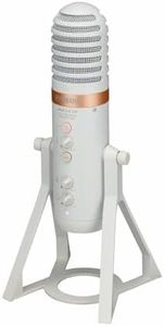 Yamaha AG01 Micrófono Condensador USB Live Streaming, Grabación y Reproducción de Audio de Alta Resolución, para Windows, Mac, iOS y Android, en Blanco