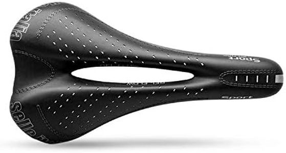 Selle Italia Sport Gel Flow Road Bike Saddle - Comfortable MTB and Road Bicycle Seat for Men and Women, Black, 270 x 140mm