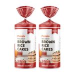 PINTOLA Organic Brown Rice Cake - Multigrain (Unsalted, Pack of 2) (130 g x 2), Gluten-Free Snack for Weight Loss, Made with 9 Wholegrains, Soy and Yeast-Free, Taste Best With Peanut Butter, Low Fat, 30 calorie per cake