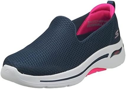 Skechers Womens Go Wark Arch Fit - H Walking Shoes Vegan High-Rebound Comfort Pillar Technology Navy Blue - 3 UK (124880)