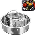 Trio Separator Set Stainless Steel Steamer Basket Rack Durable Cooker Accessories Fast Steaming Grid Basket Divider for Vegetables Cooking