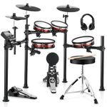 Donner DED-200 MAX Electronic Drum Set with Industry Standard Mesh Heads, 10'' Snare, 8“ Tom, 10'' Tom, 12'' Crash, 450+ Authentic Sounds for Optimal Performance and Feel NEW