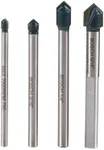 BOSCH GT2000 4-Piece Carbide Tipped Glass, Ceramic and Tile Drill Bit Set, Silver