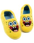 SpongeBob SquarePants Kids Slippers Character Yellow House Sliders 1.5 US